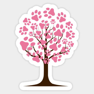 Paw Blossom Tree Sticker